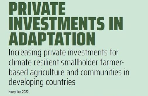 Privte investments in adaptation