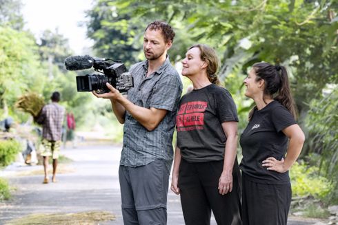 Medarbejdere fra Folkekirkens Nødhjælp på indholdstur i Nepal