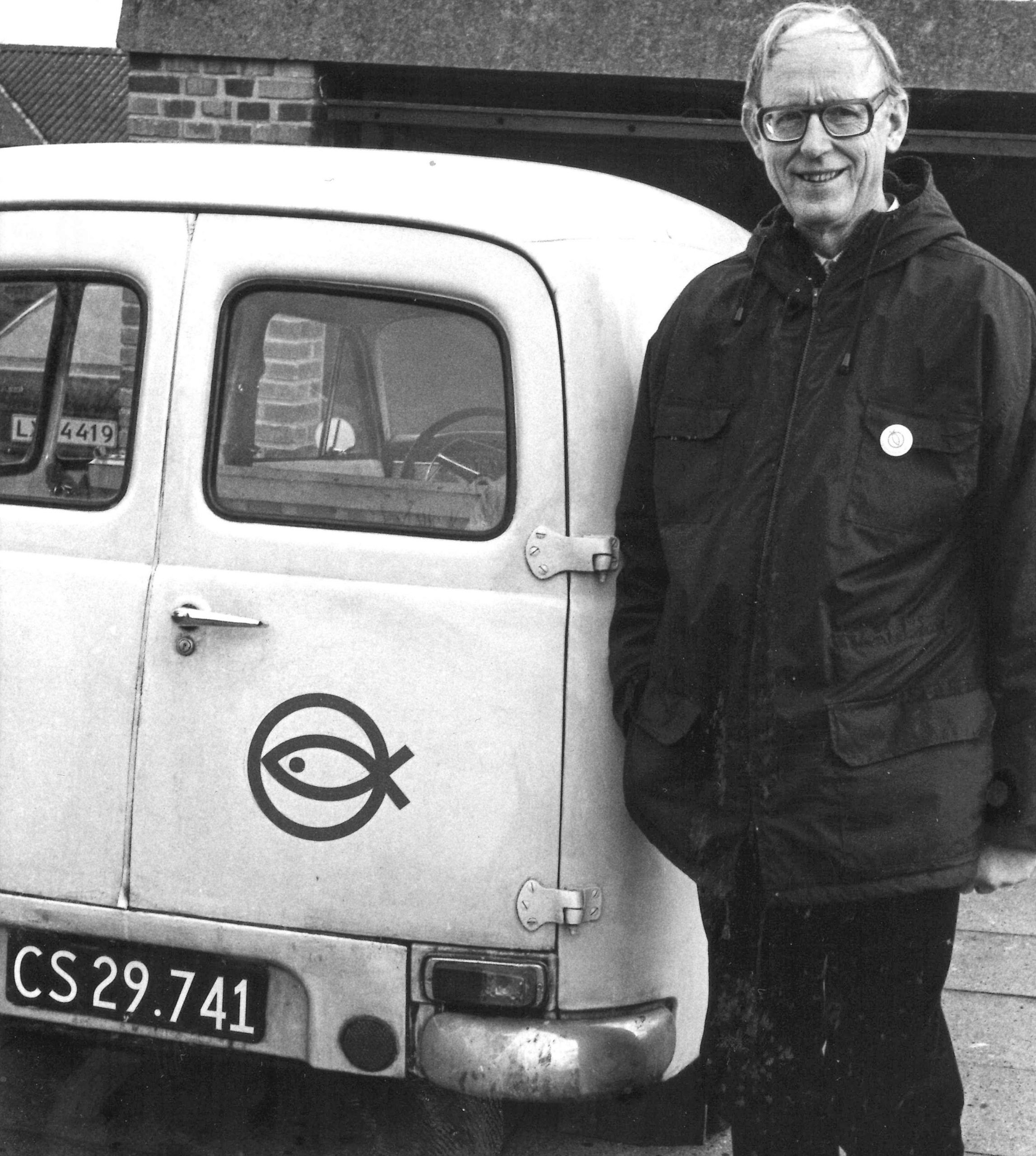 Foto af Herluf Andersen brugt i artikel om Danmarks første genbrugsbutik i Aarhus.