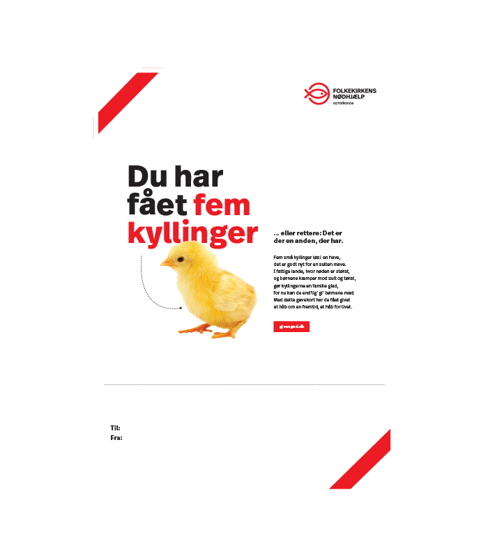 Giv fem kyllinger print selv