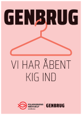 Åben genbrug plakat
