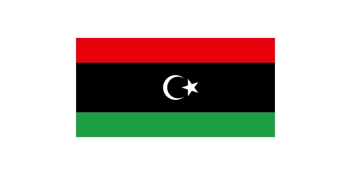 Nationalflag for Libyen