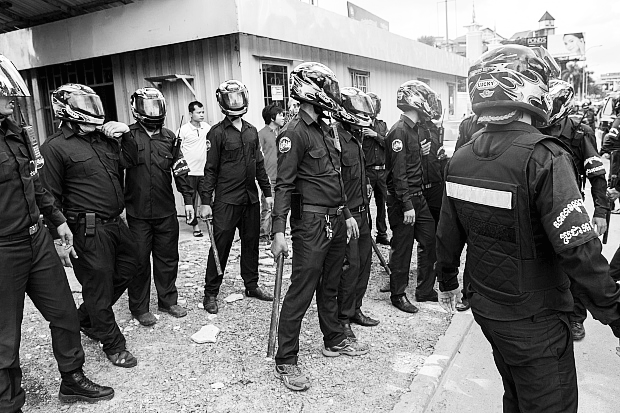 Sikkerhedsvagter i Cambodja