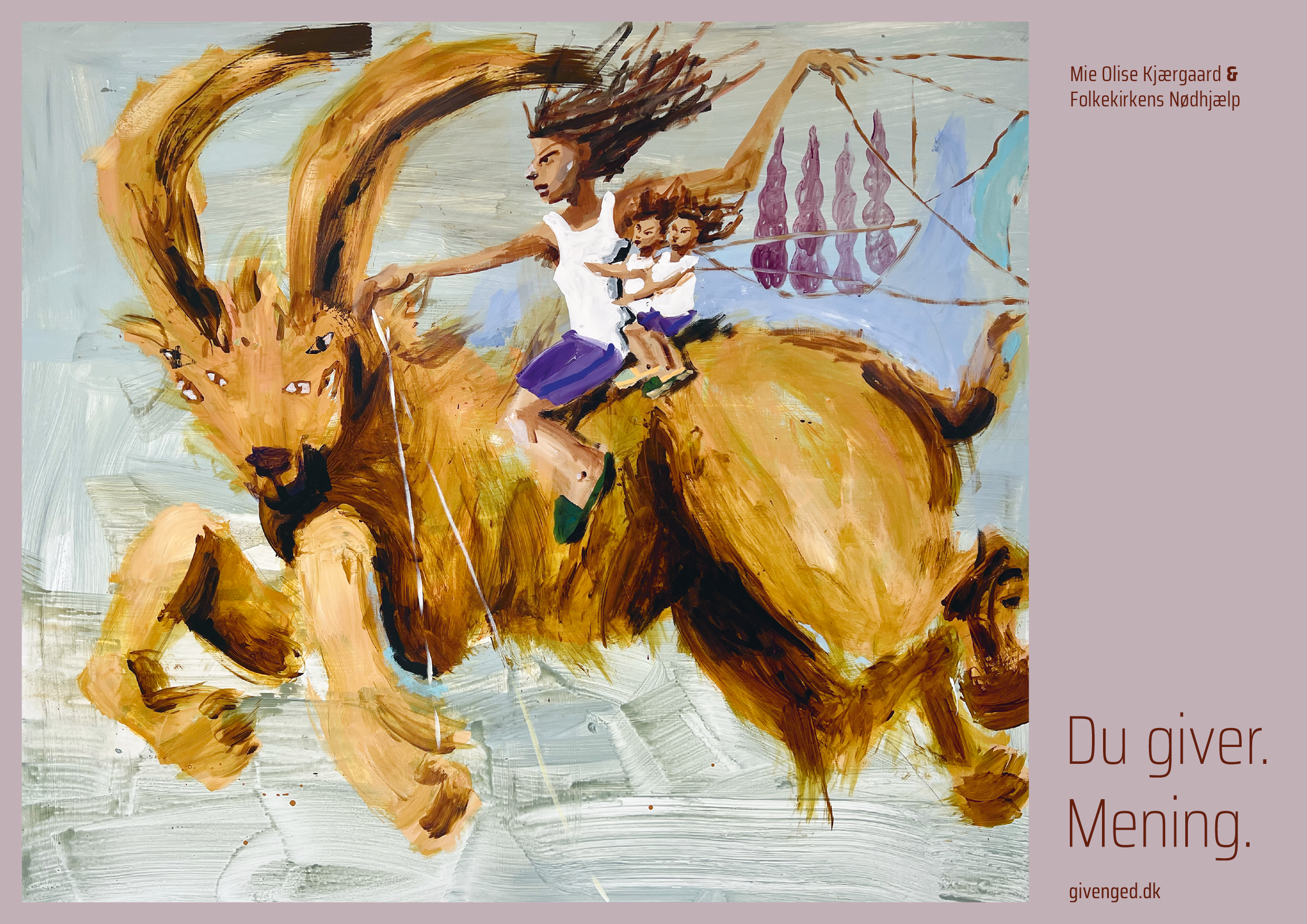 Mie Olise-kunstplakat, årest plakat i 2024, fra Giv en ged-gavekataloget