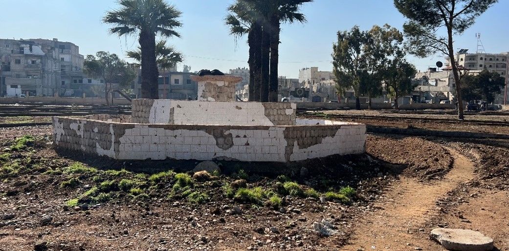 Before the renovation of the fountain in Al Thawrah Public Park