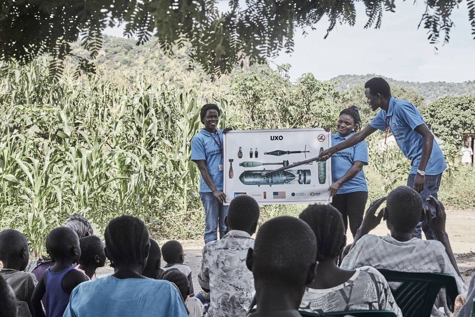 Risk education session for a group of community members