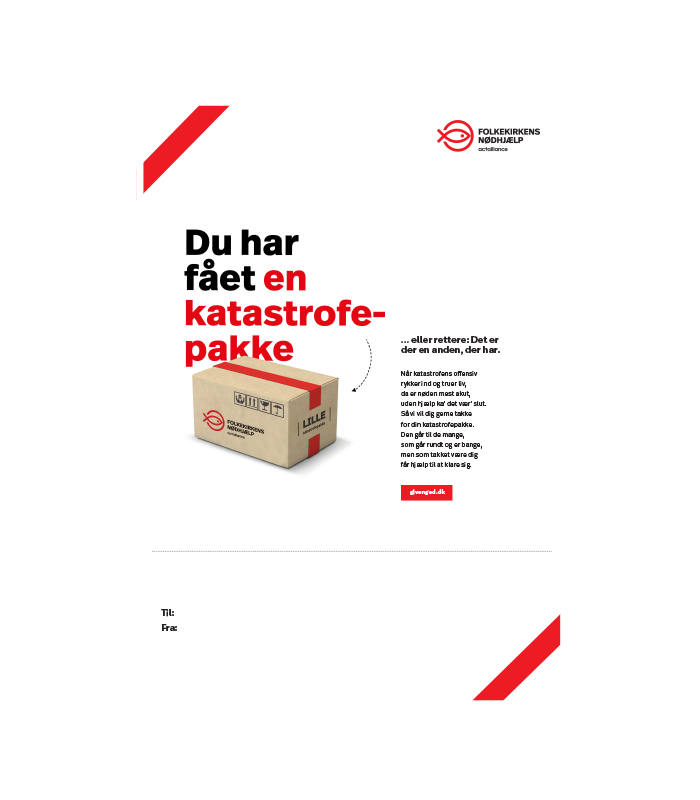 Giv en katastrofepakke print selv