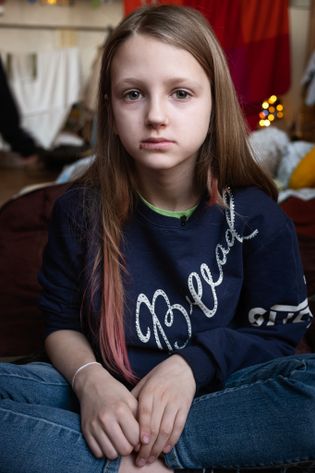 Ukraineren Anastisija på et shelter støttet af Folkekirkens Nødhjælp