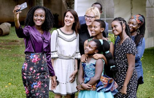 H.K.H. Prinsesse Marie og Generalsekretær Birgitte Qvist-Sørensen i Uganda
