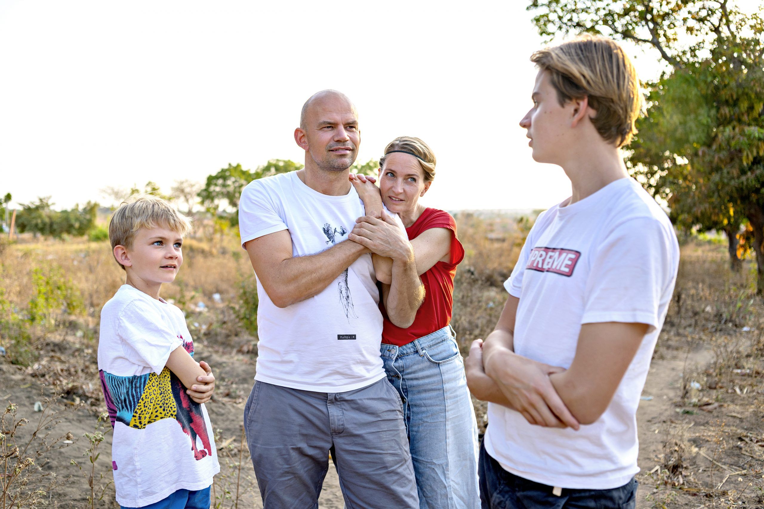 Annette Heick og familie i Malawi