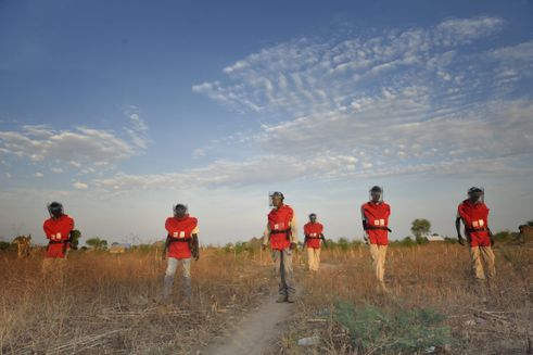Medlemmer af ACT Aliicance team søger efter miner