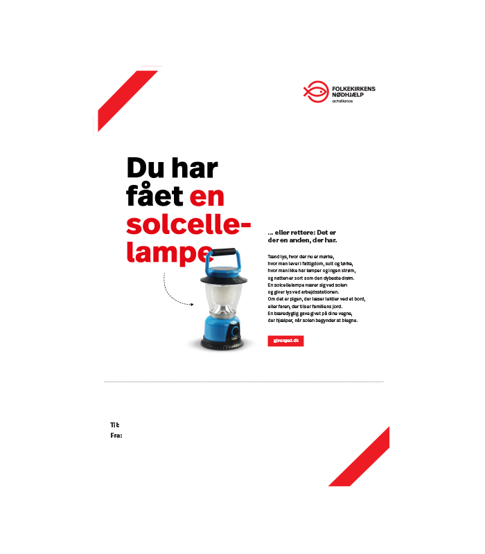 Giv en solcellelampe print selv