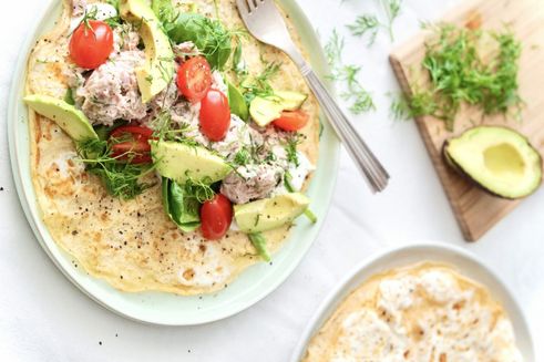 Æggewraps med tunmousse